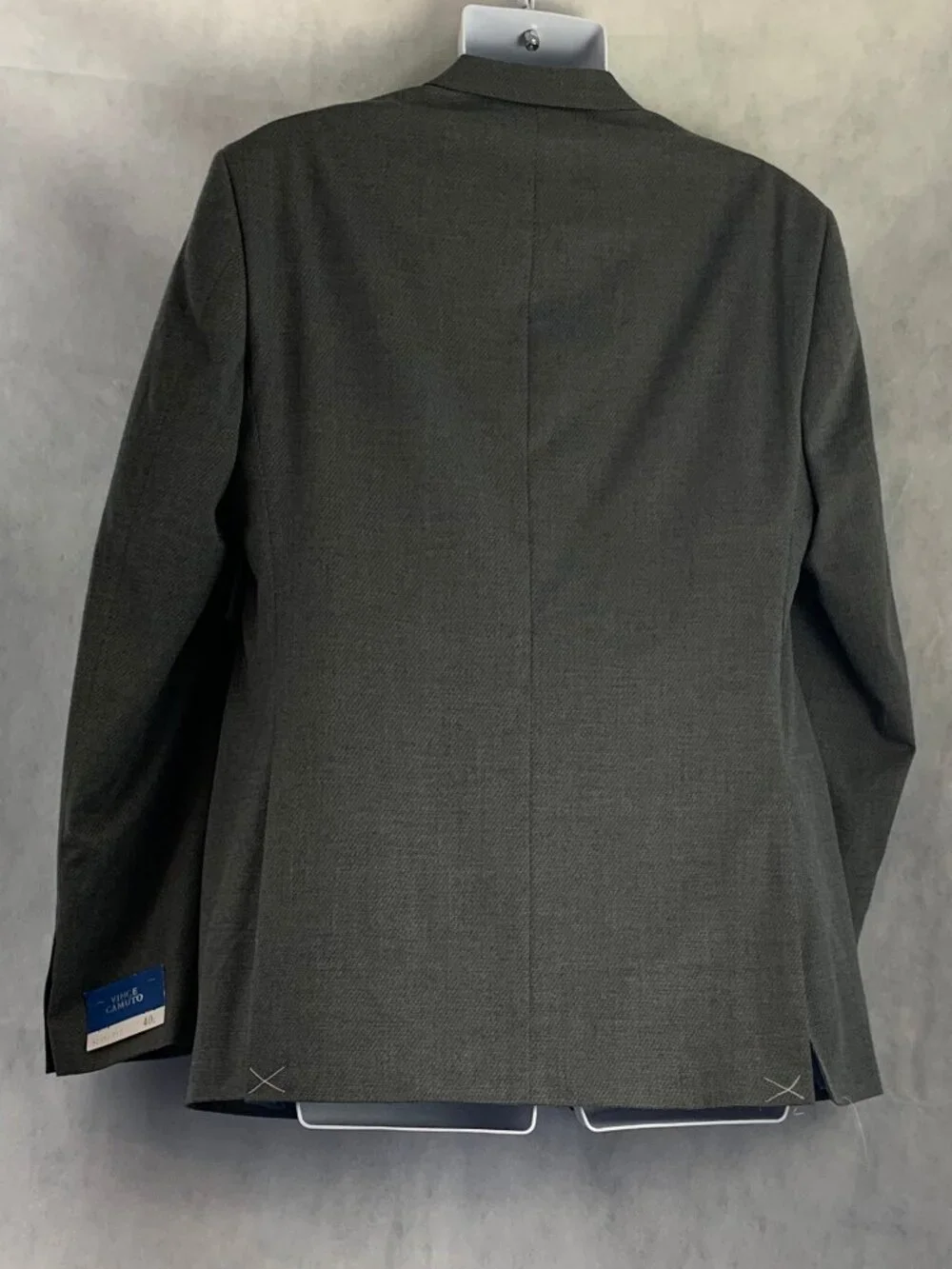 Vince Camuto Men's Slim-Fit Stretch Suit Jacket, Textured Gray, 40L / 40 Long